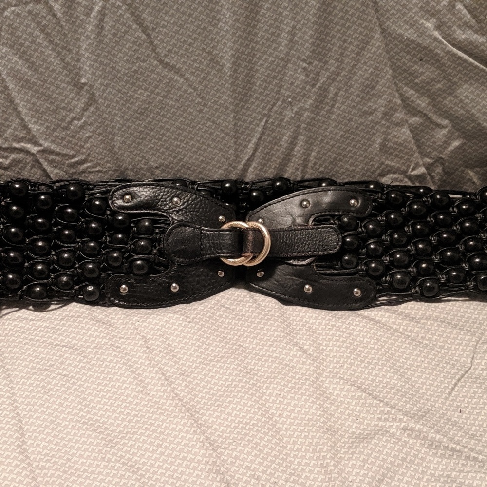 Awesome black beaded Micheal Kors belt
